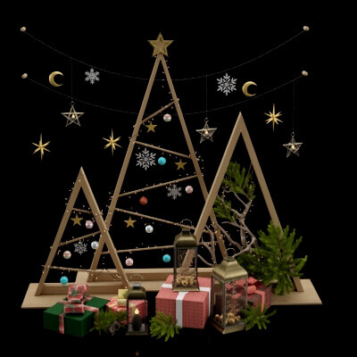 New Year Decorative Set