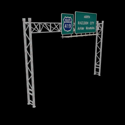 Raccoon Highway Road Sign