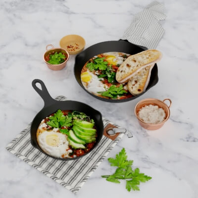 Shakshuka With Spinach and Harissa