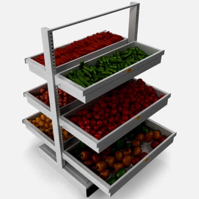 Supermarket Vegetables Shelf