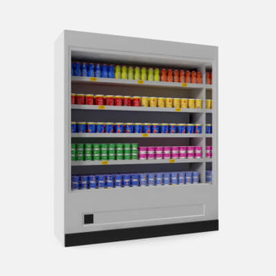 Supermarket Youghurt Shelf