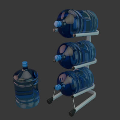 Water Bottles with Rack
