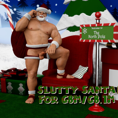 Slutty Santa for Genesis 8 and 8.1 Male by SnarlTheWerewolf