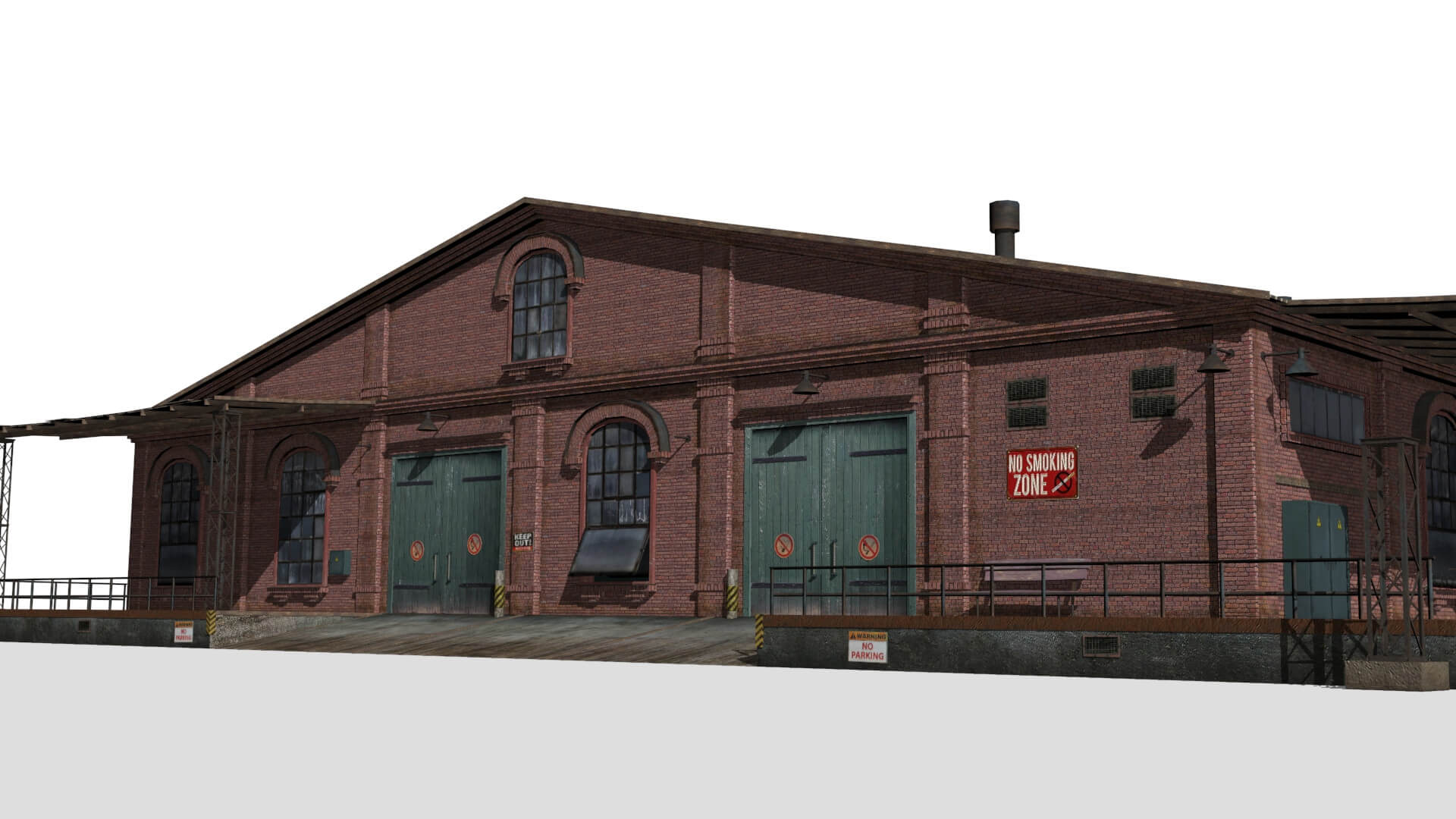 Old Brick Warehouse 3D Model by Sobul