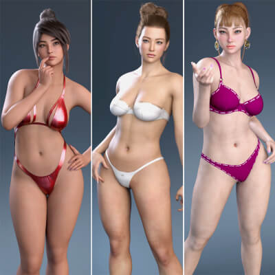 S3D 3 Characters Morphs for Genesis 9 II