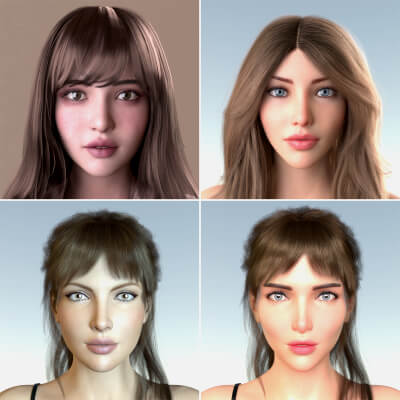 S3D G Head Morphs 2 Genesis 8 and 8.1 Female by SOFT3D