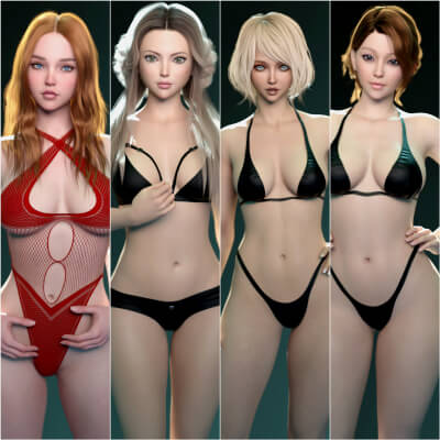 S3D Nms 4 Head and Body for Genesis 8 and 8.1 Female