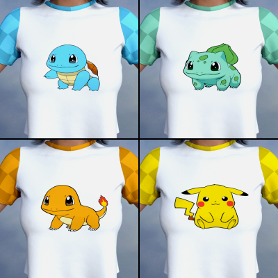 Pokemon Merch-SBCP - Textures for MS Short Pajamas