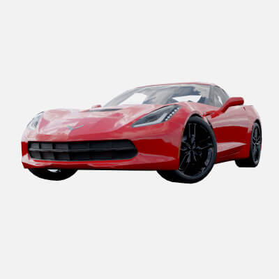 Chevrolet Corvette C7 Model Low Poly