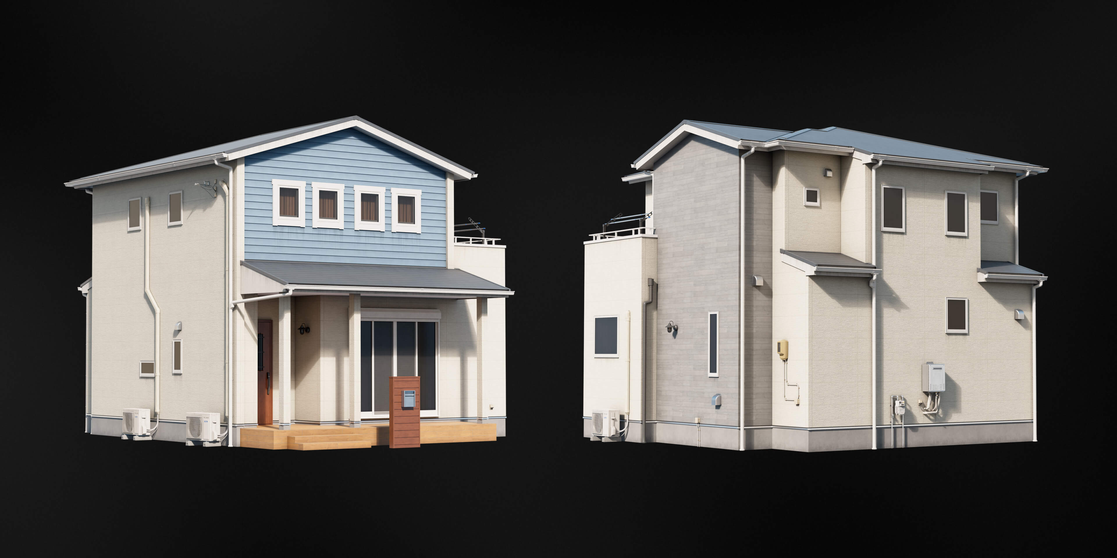 Japanese Modern House - TYO-FS03 3D Model by solo_GRV