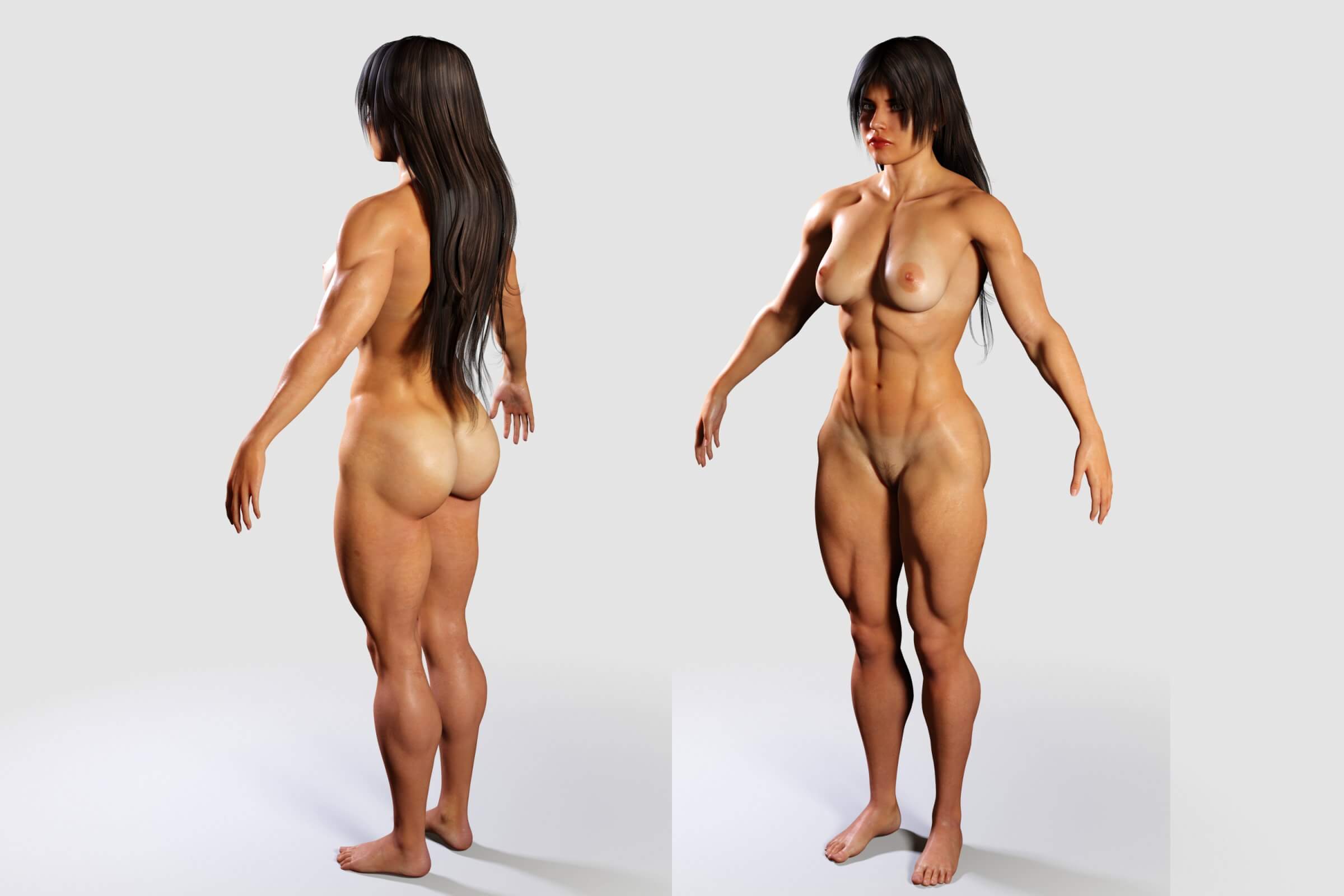 Muscle model naked