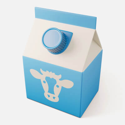 Stylized Milk Carton - 3D Model by SoulDELF