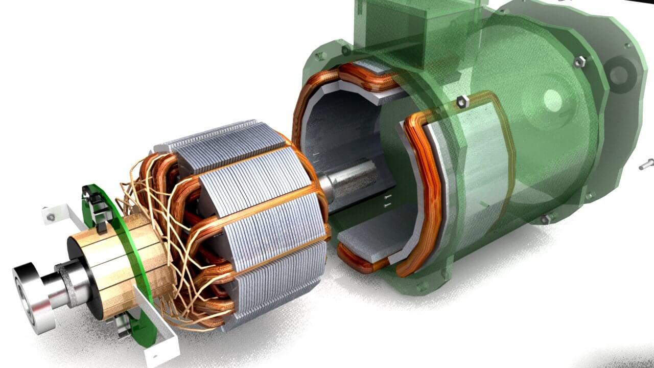 Electric Motor 3D Model by Sourabh_27