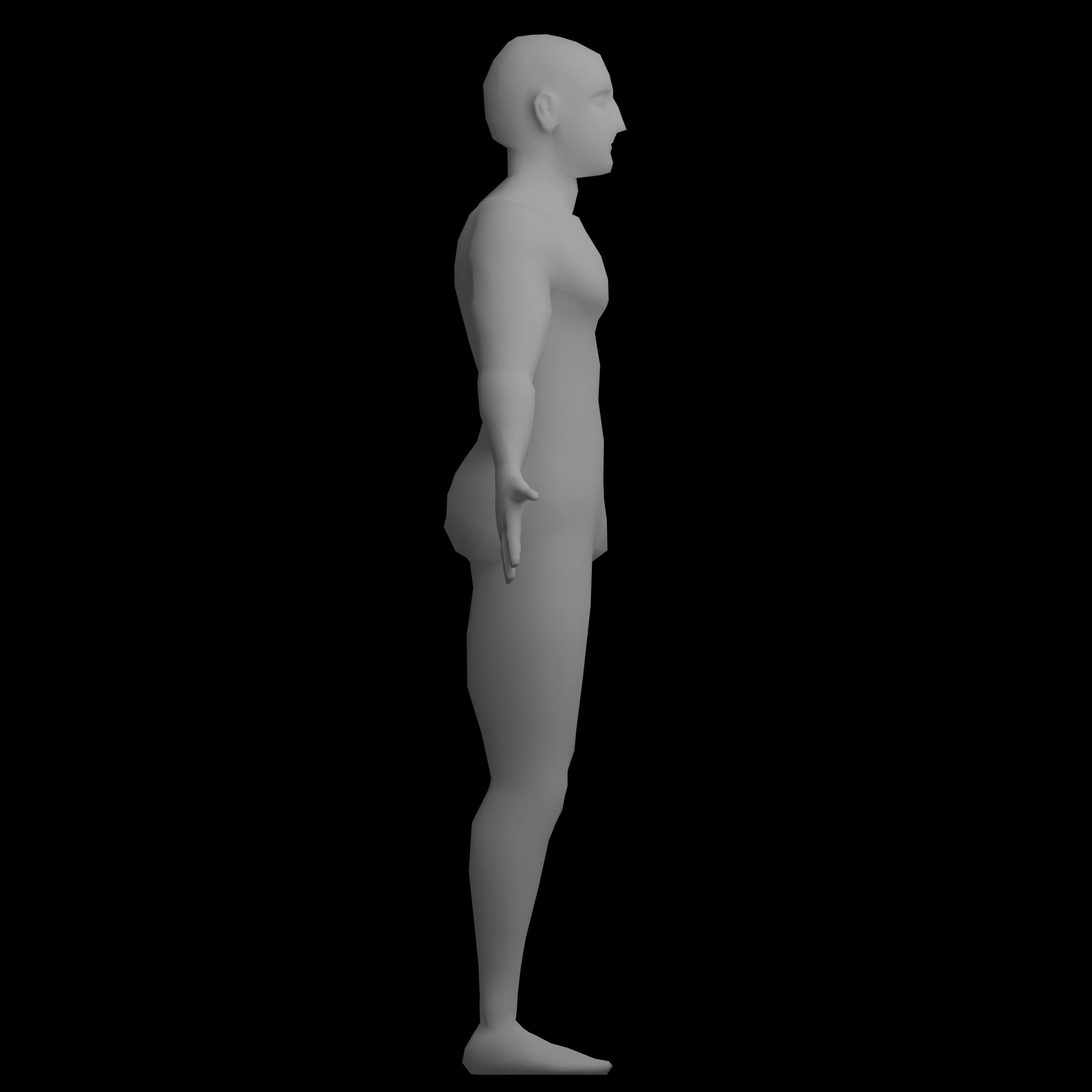 Human Body Low Poly Base Mesh - 3D Model by Sourabh_27