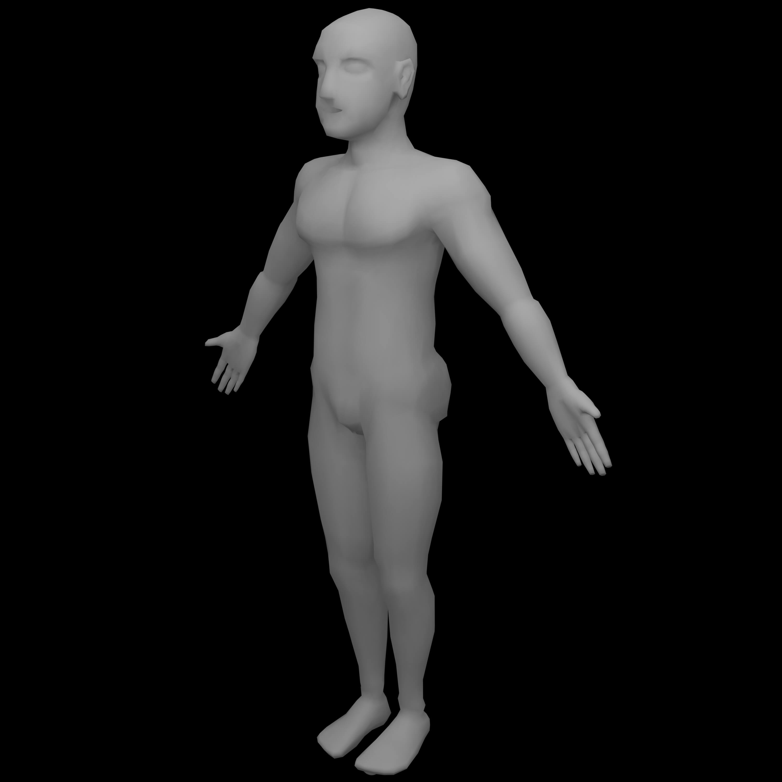 Human Body Low Poly Base Mesh - 3D Model by Sourabh_27