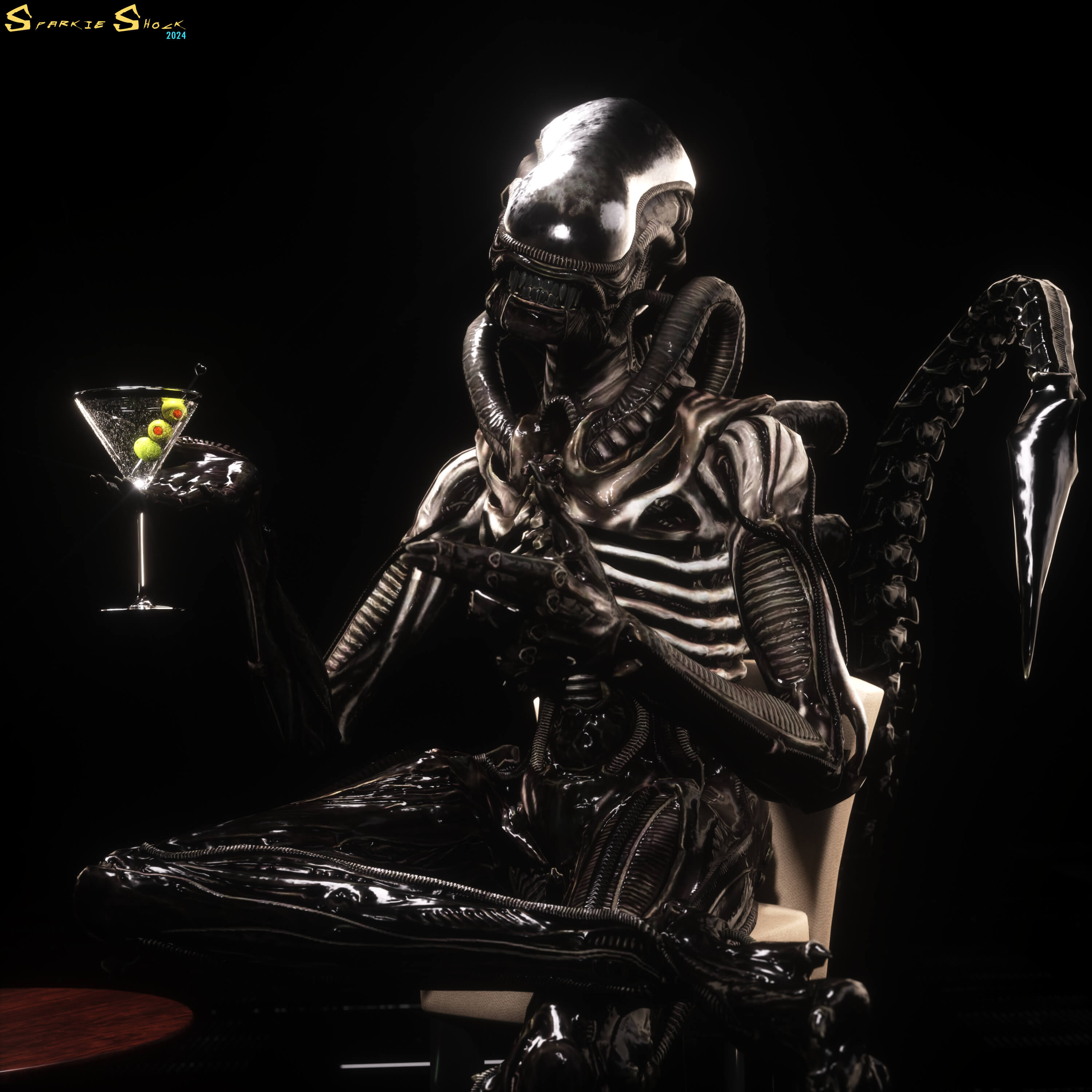 Take a load off 3D Render, Digital Art by SparkieShock
