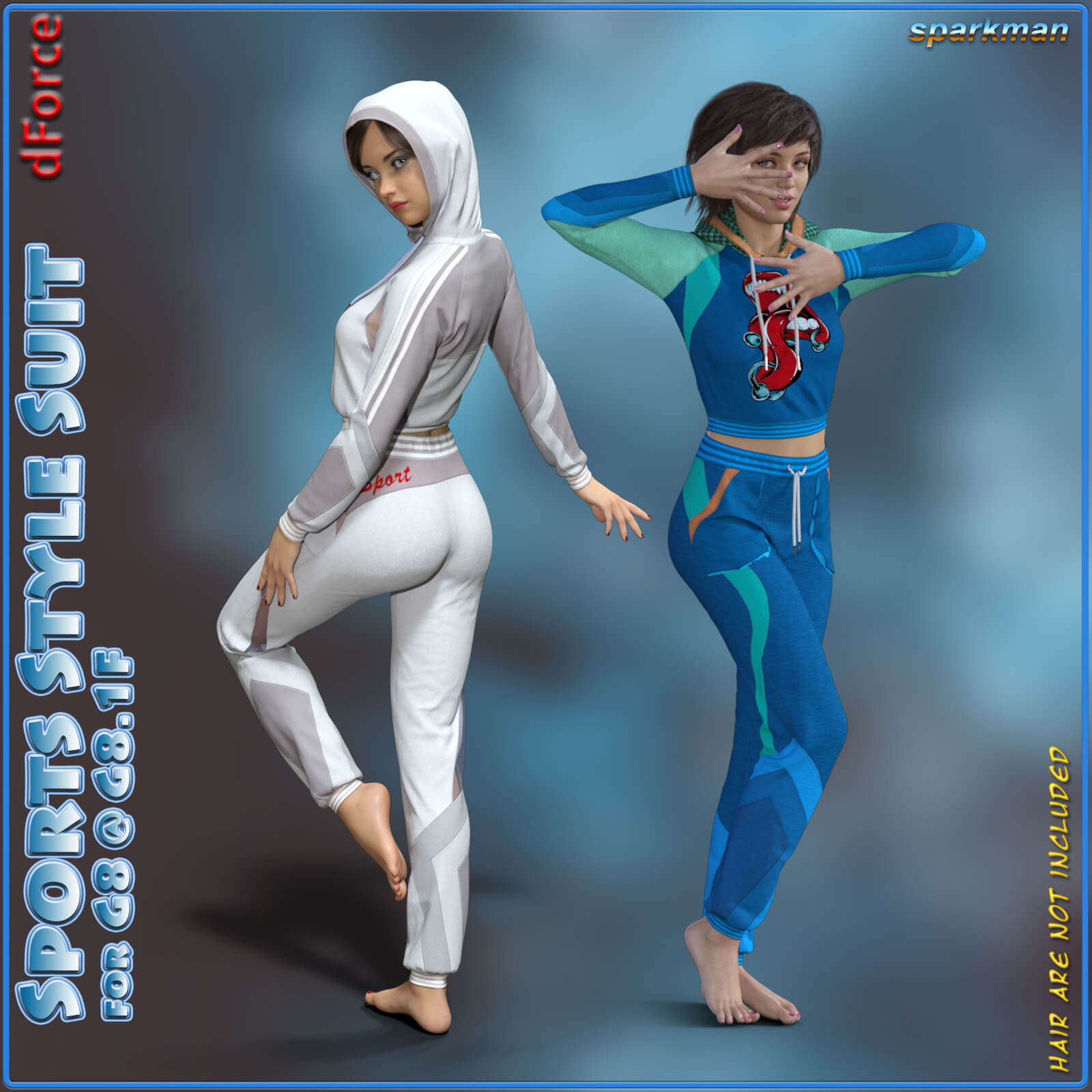 dForce G8 Sports Style Suit for G8F G8.1F Daz Content by Sparkman