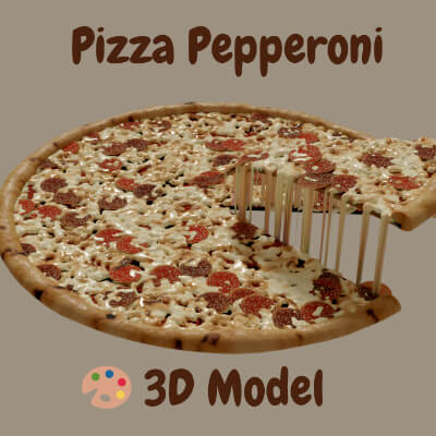 Pizza - Food Low Poly 3D Model