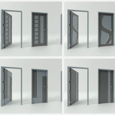 System Model Doors Door Sets 06 3D Model by Speedup