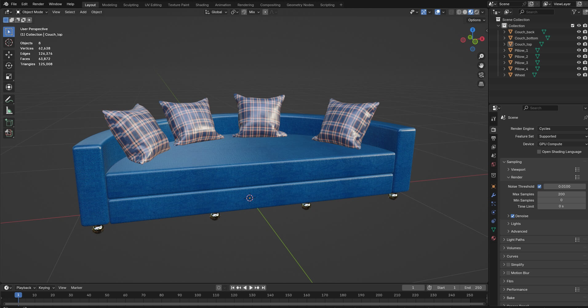 Sofa Design 1 - 3D Model by Speedup