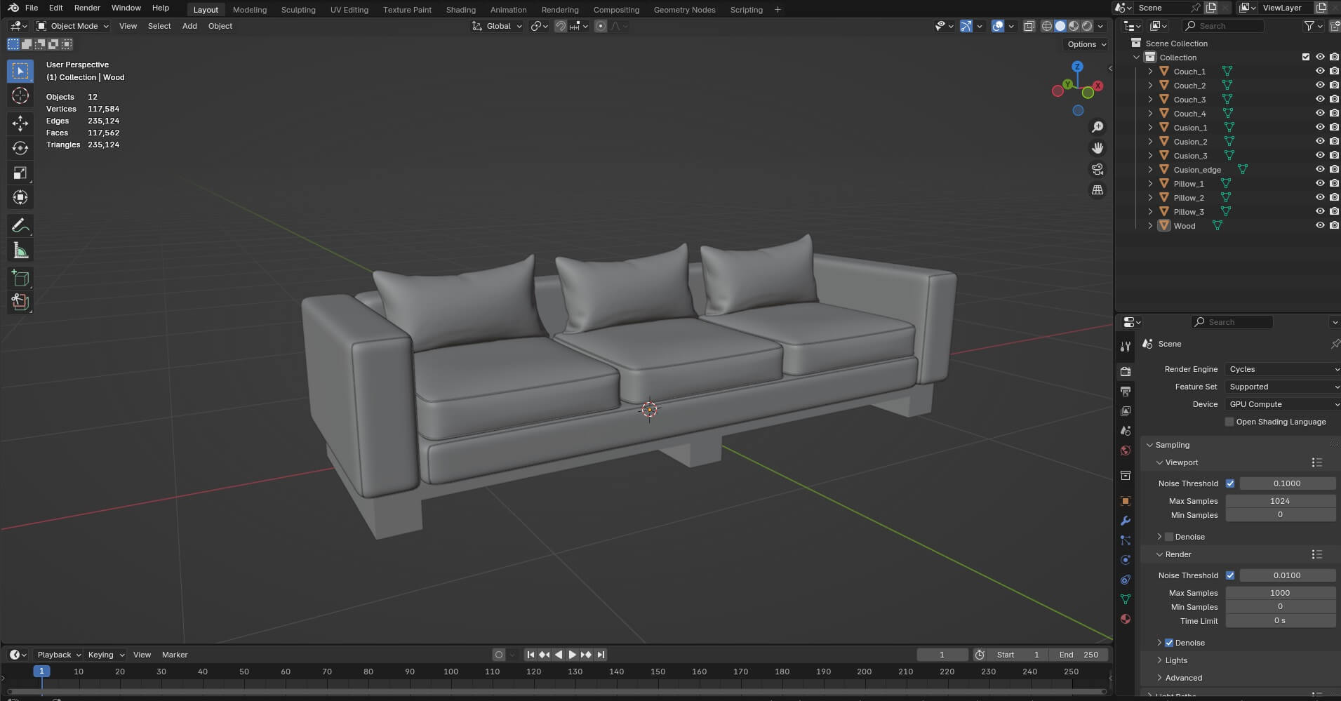 Sofa Design 3 - 3D Model by Speedup