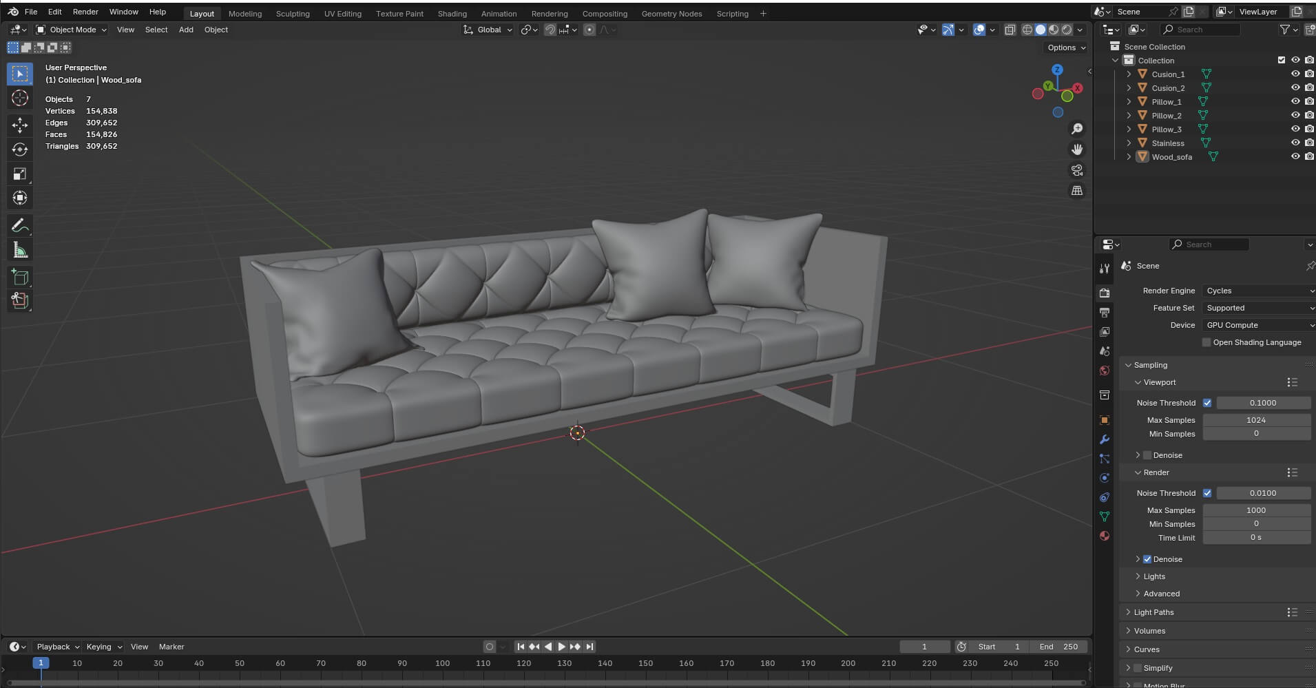 Sofa Design 5 - 3D Model by Speedup