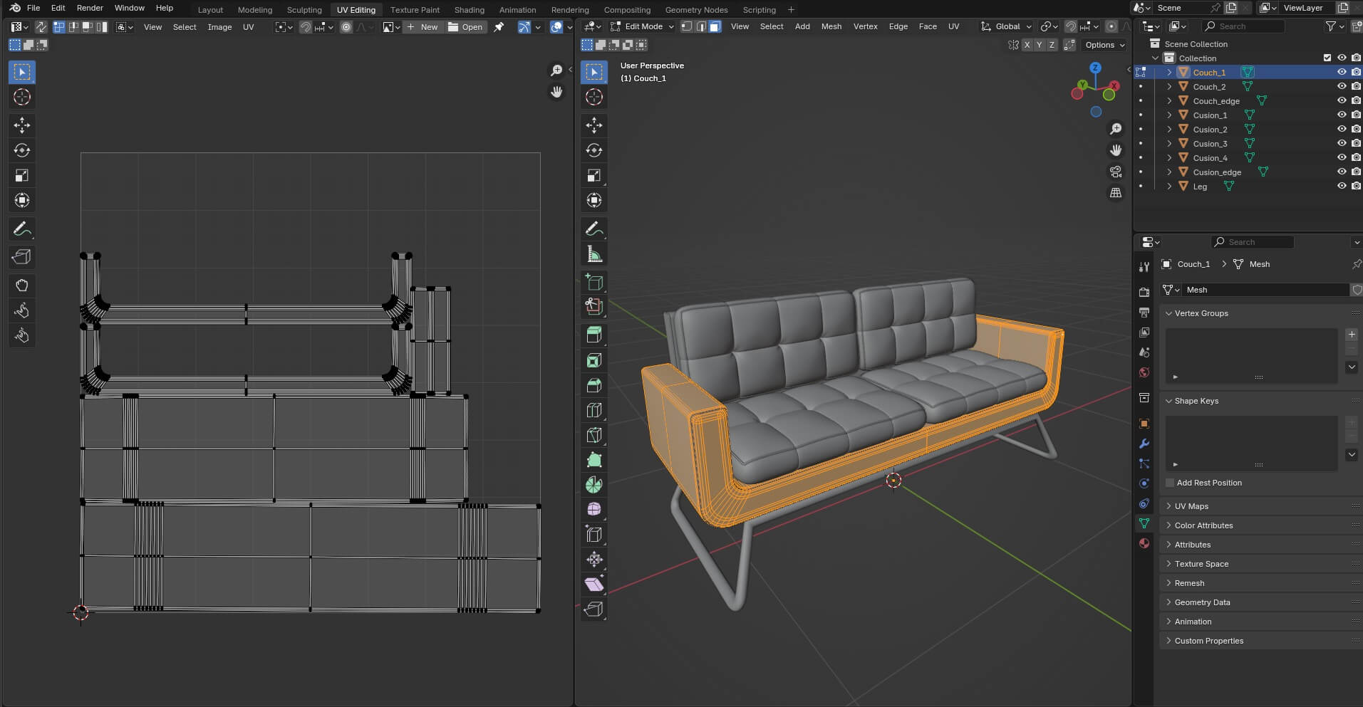Sofa Design 7 - 3D Model by Speedup