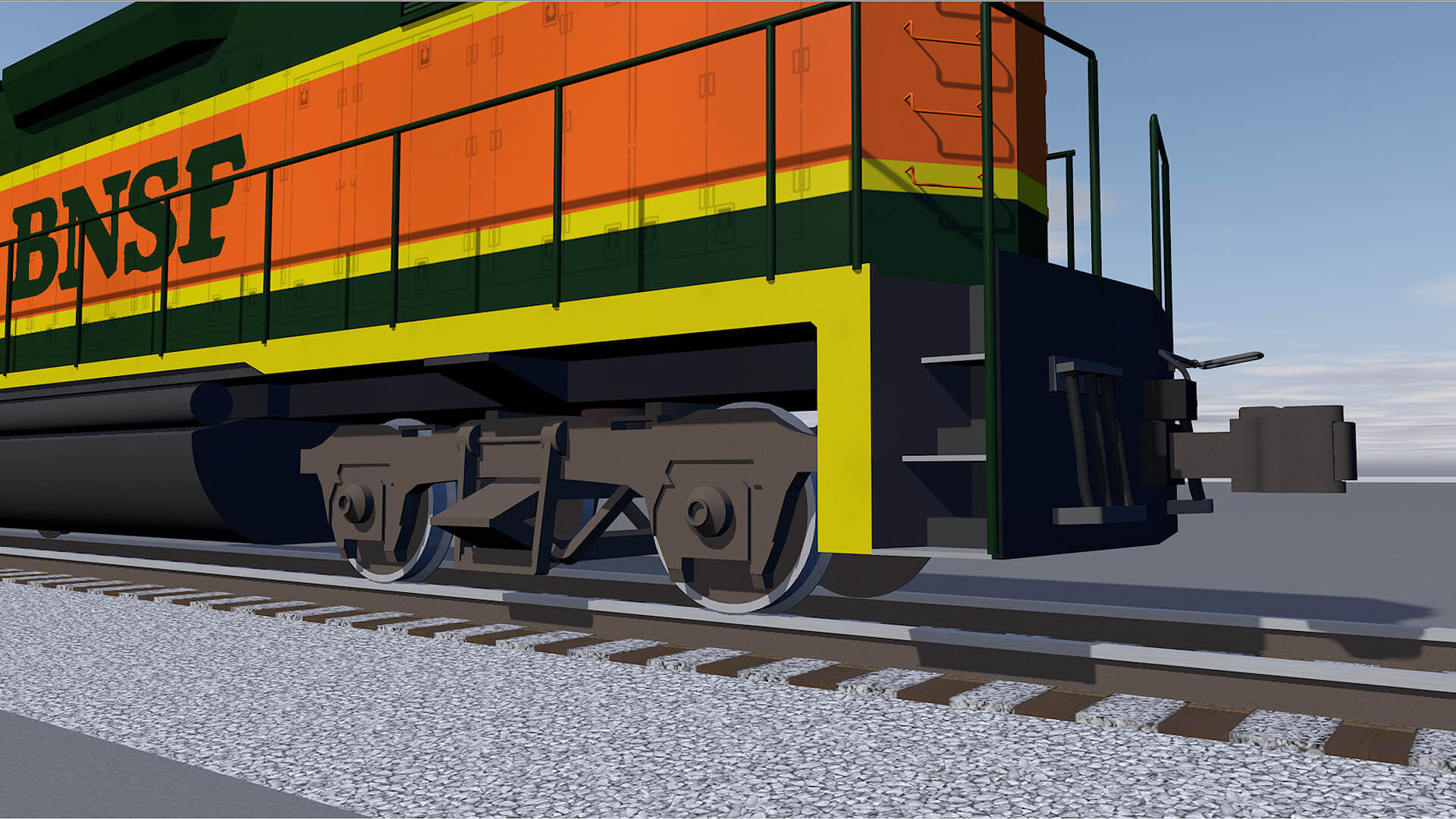 Bnsf Train Engine - EMD GP38 3D Model by SpiritSwitchboard
