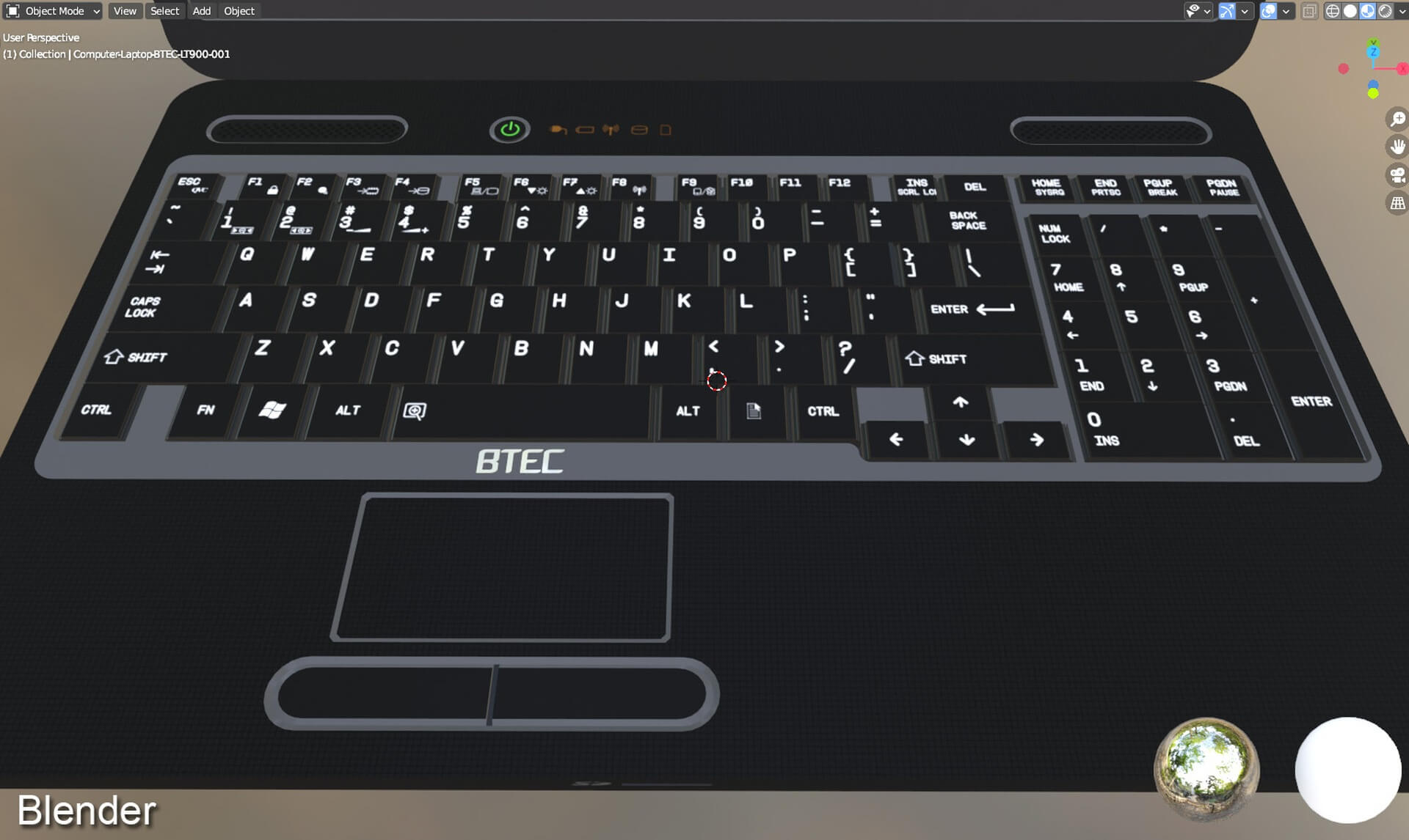 Laptop Computer - Notebook Computer 3D Model by SpiritSwitchboard