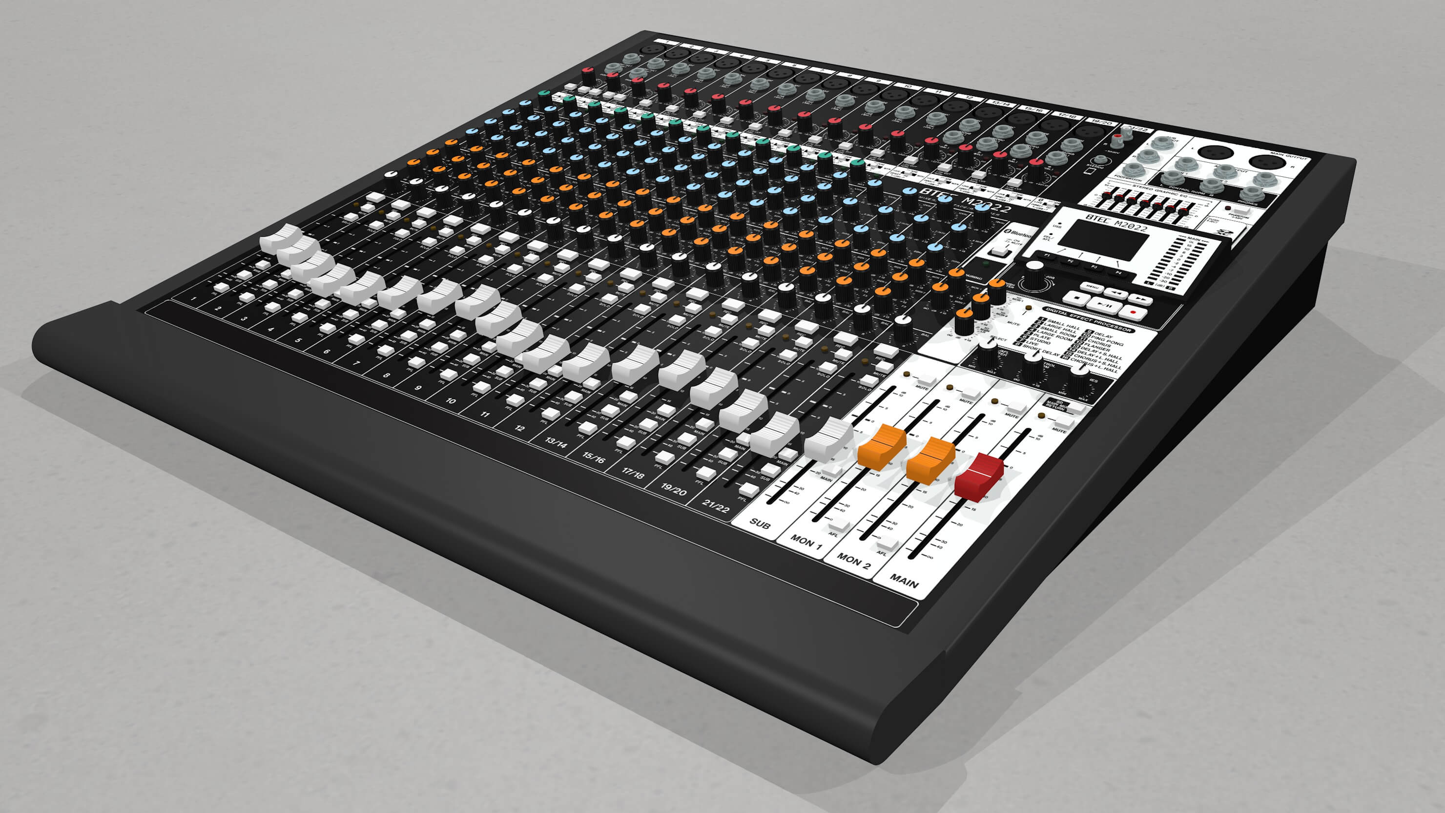 Springboard Mixer Mixing Board - Live Mixer 3D Model by SpiritSwitchboard