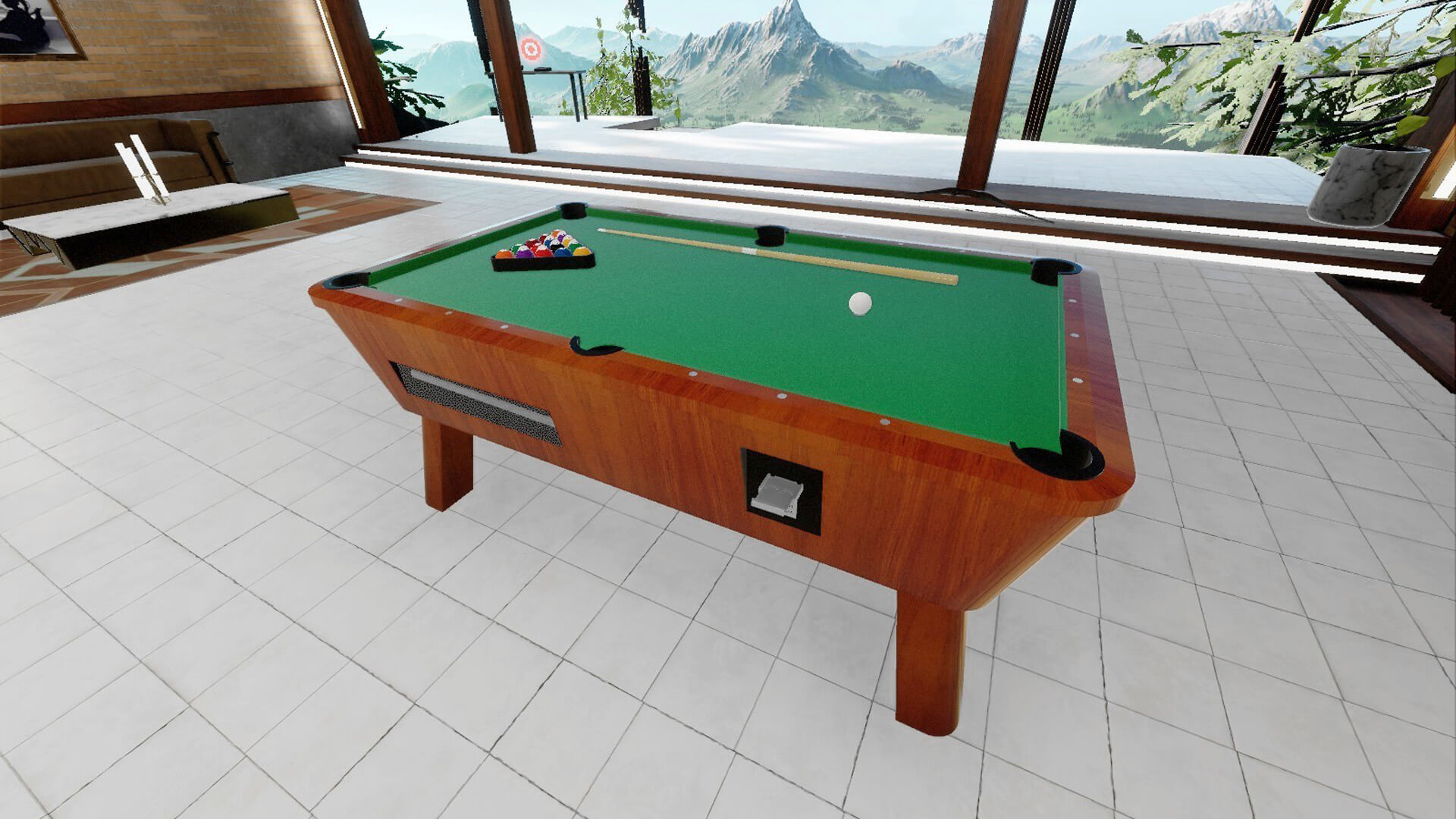 Pool Table - Billiards Set 3D Model by SpiritSwitchboard