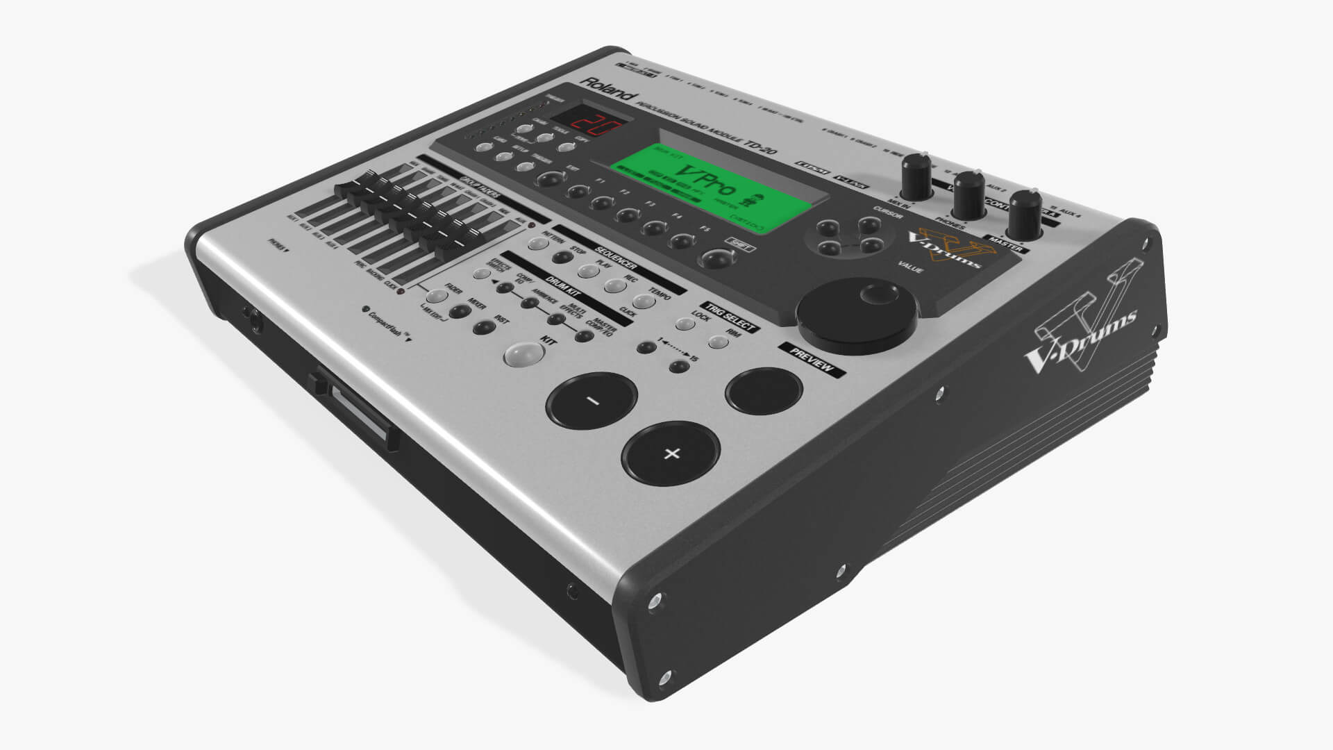 Roland TD20 Percussion Module - Drum Machine 3D Model by SpiritSwitchboard