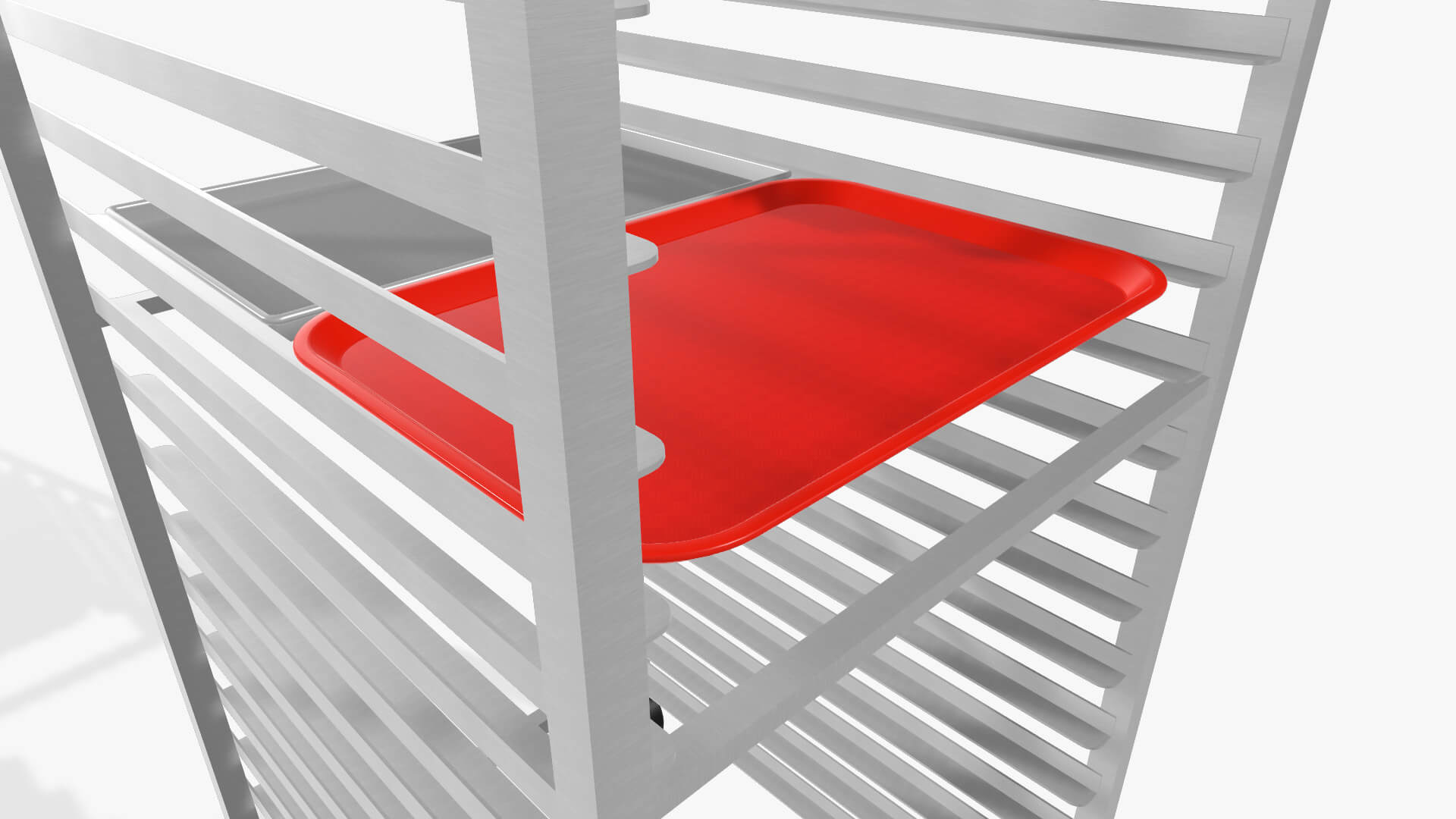 Sheet Tray Rack With Trays - 3D Model by SpiritSwitchboard
