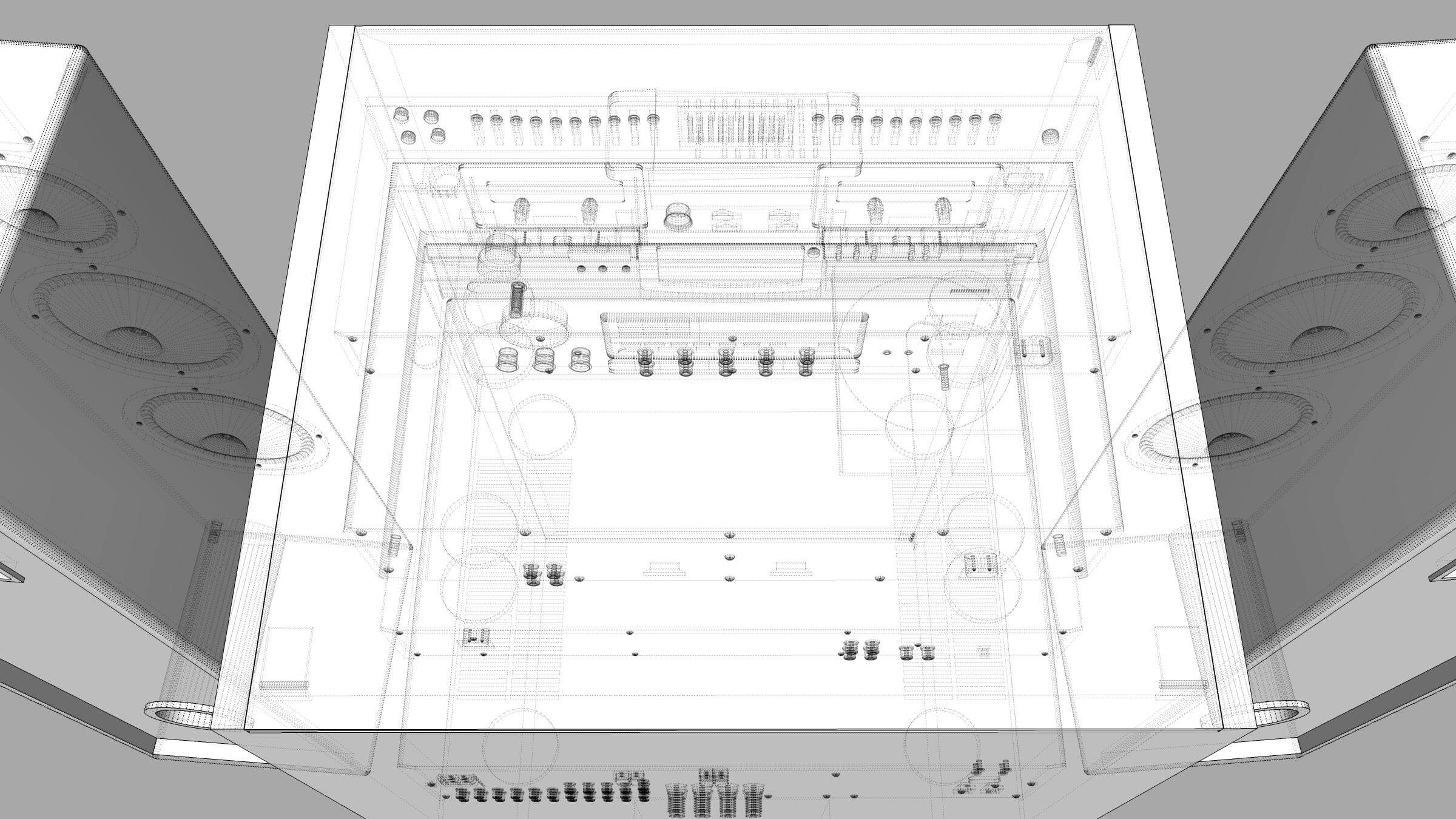 Stereo Setup With Receiver Cassette Player CD Recorder - 3D Model by ...