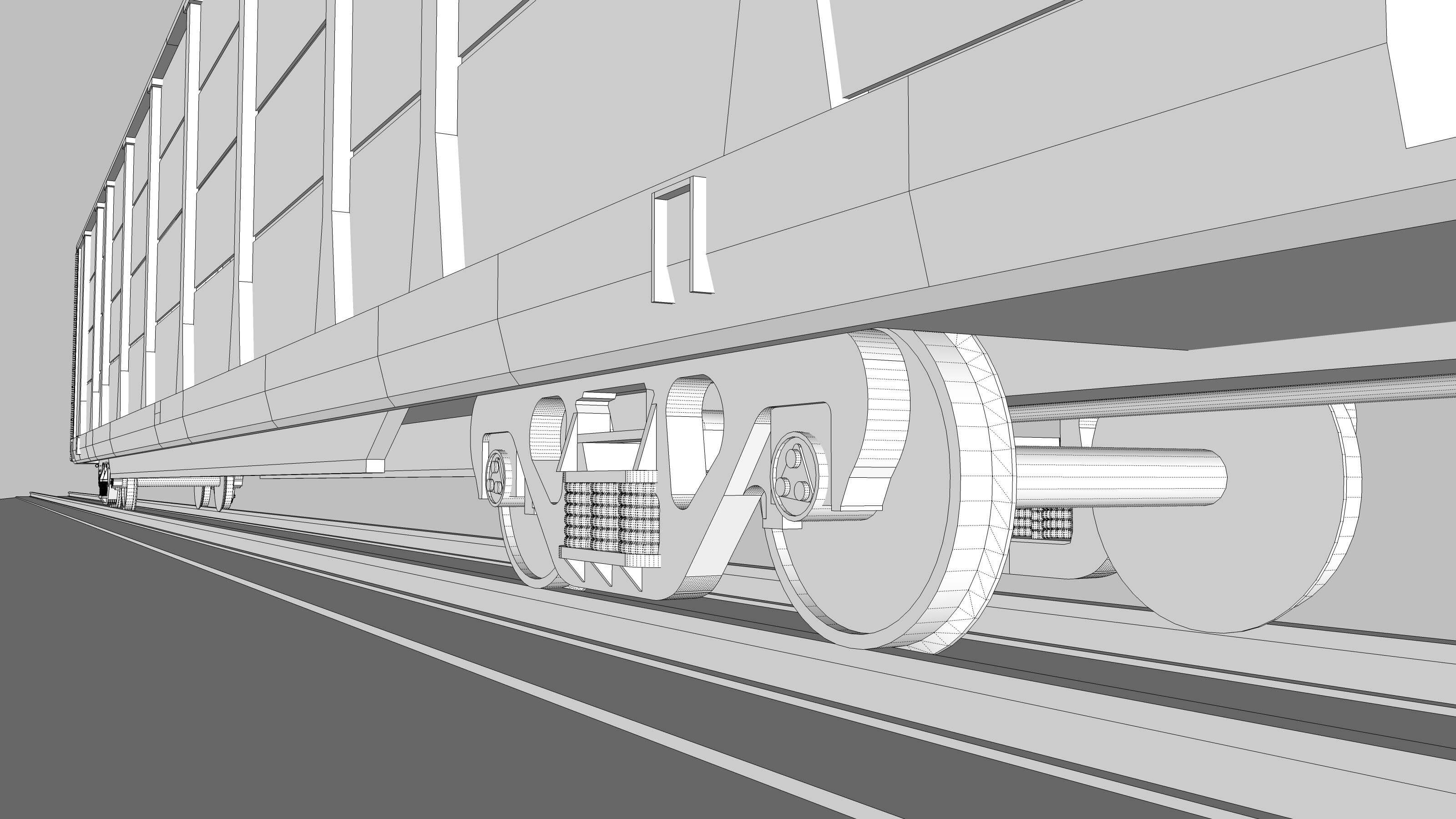 Train Car - Bnsf Autorack - Car Carrier 3D Model by SpiritSwitchboard