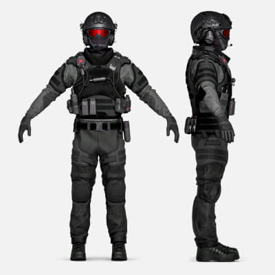 Special Forces Soldier Rigged