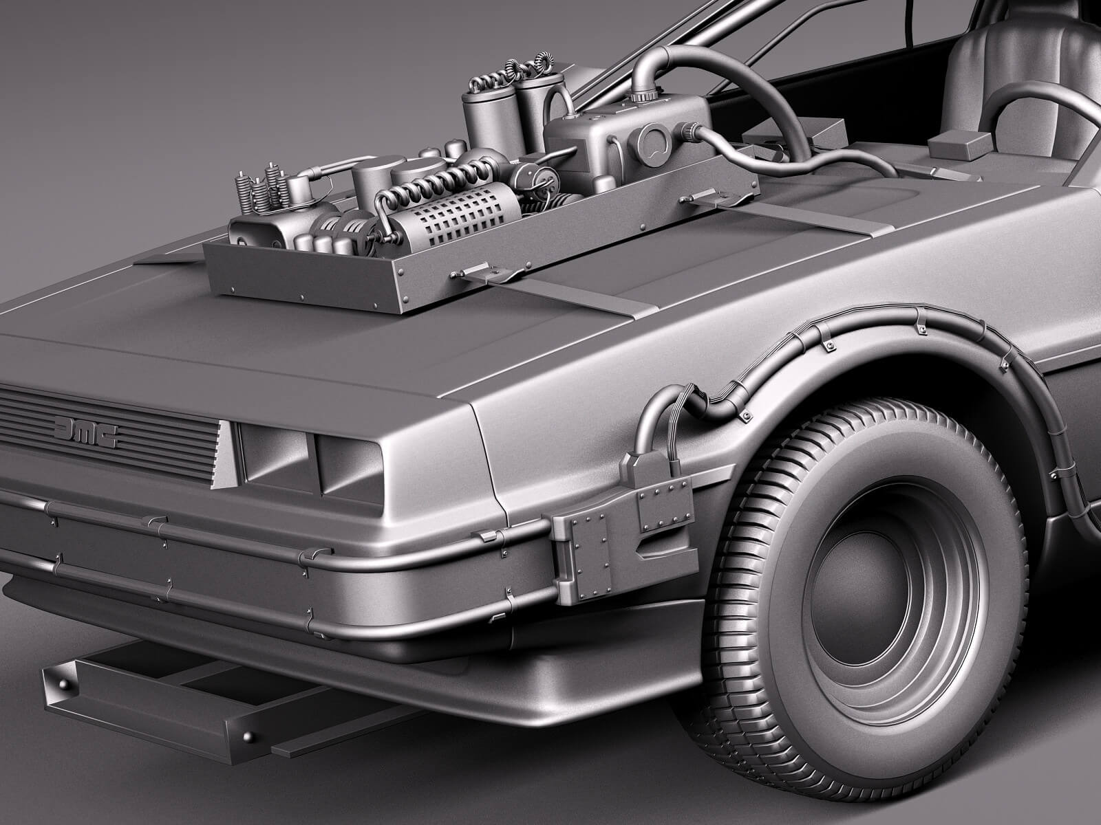 Back To The Future 3 DeLorean 3D Model by SQUIR