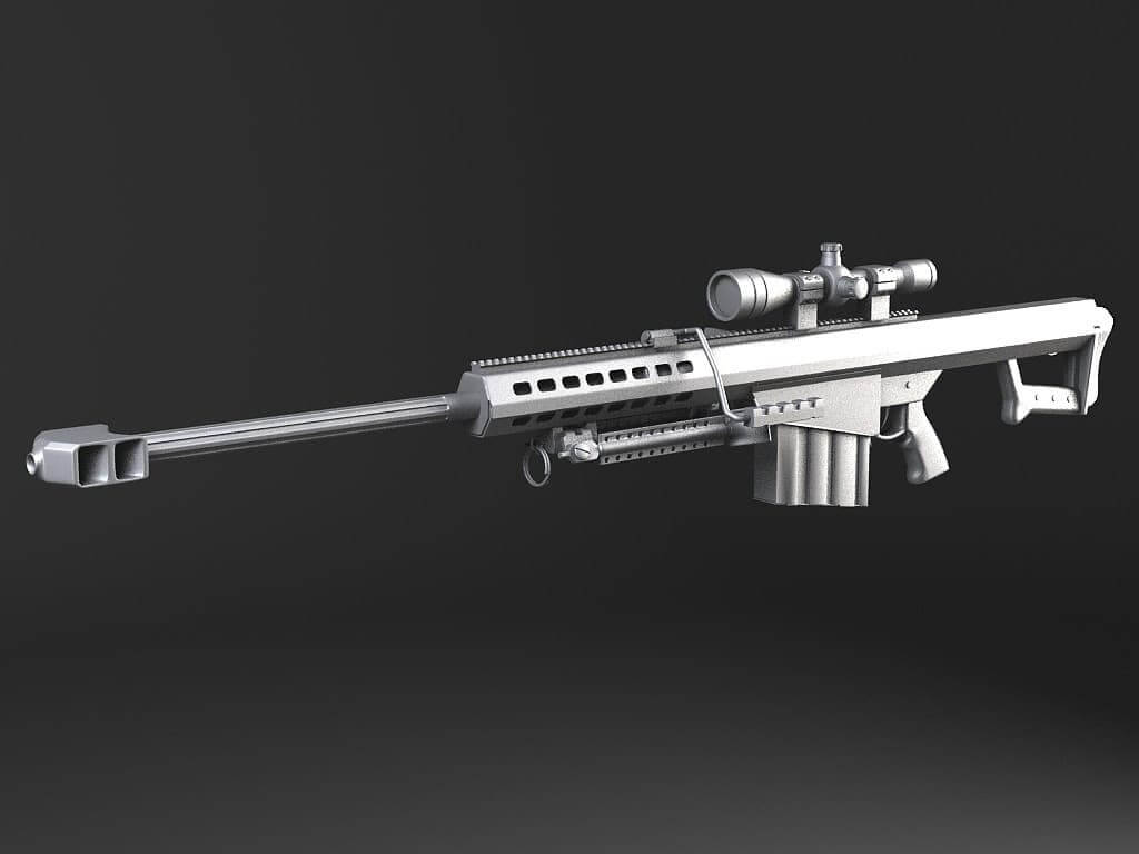 1:1 Scale Barrett M82A1 Sniper Rifle Paper Model Kit – Life Size DIY