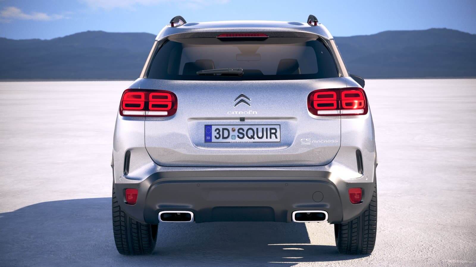 Brushed Rear Bumper Protector Sill Trim To Fit Citroen C5 Aircross