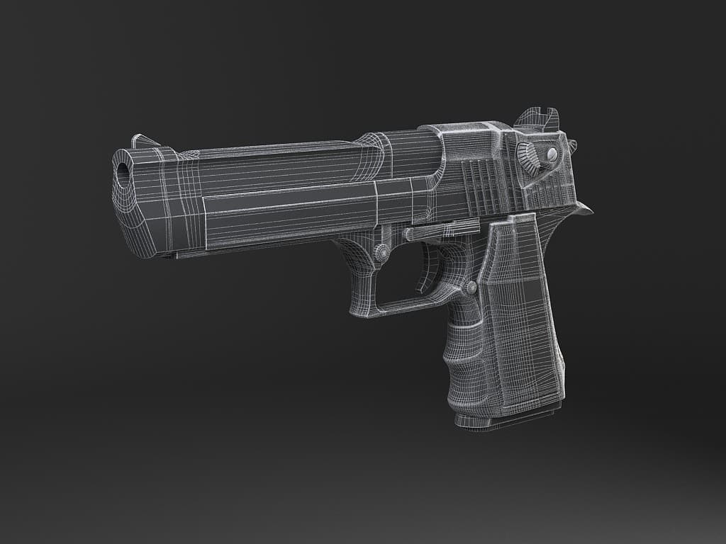 Desert Eagle Pistol - 3D Model by SQUIR