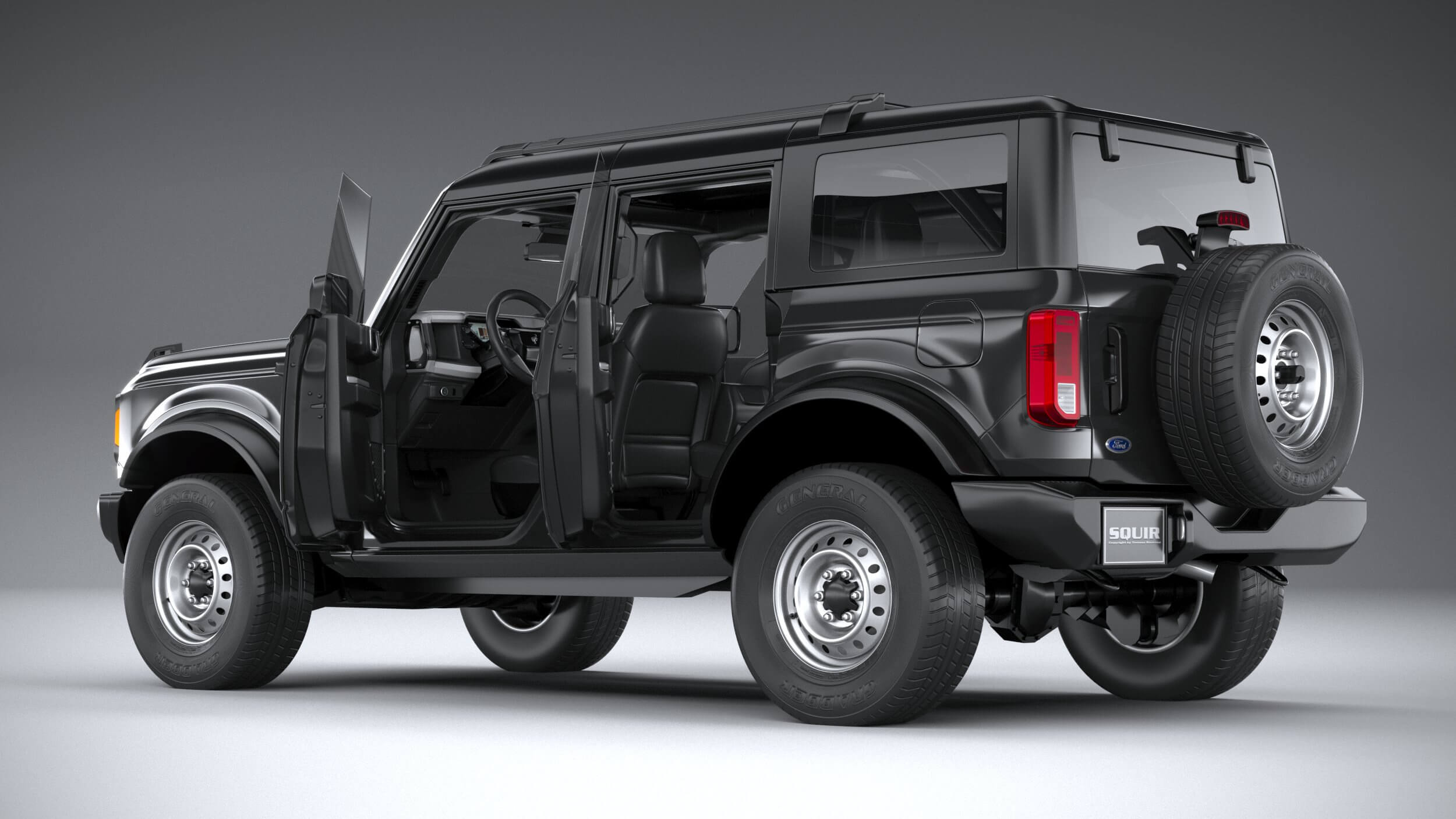 Ford Bronco Base 4-Door 2021 3D Model by SQUIR