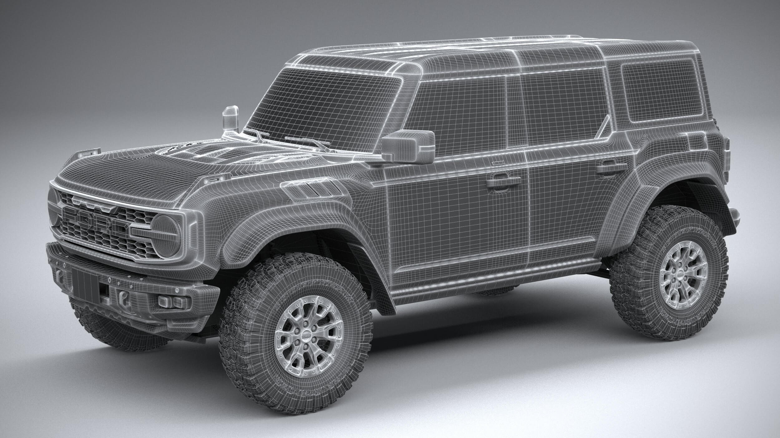 Ford Bronco Raptor 4-Door 2022 3D Model by SQUIR