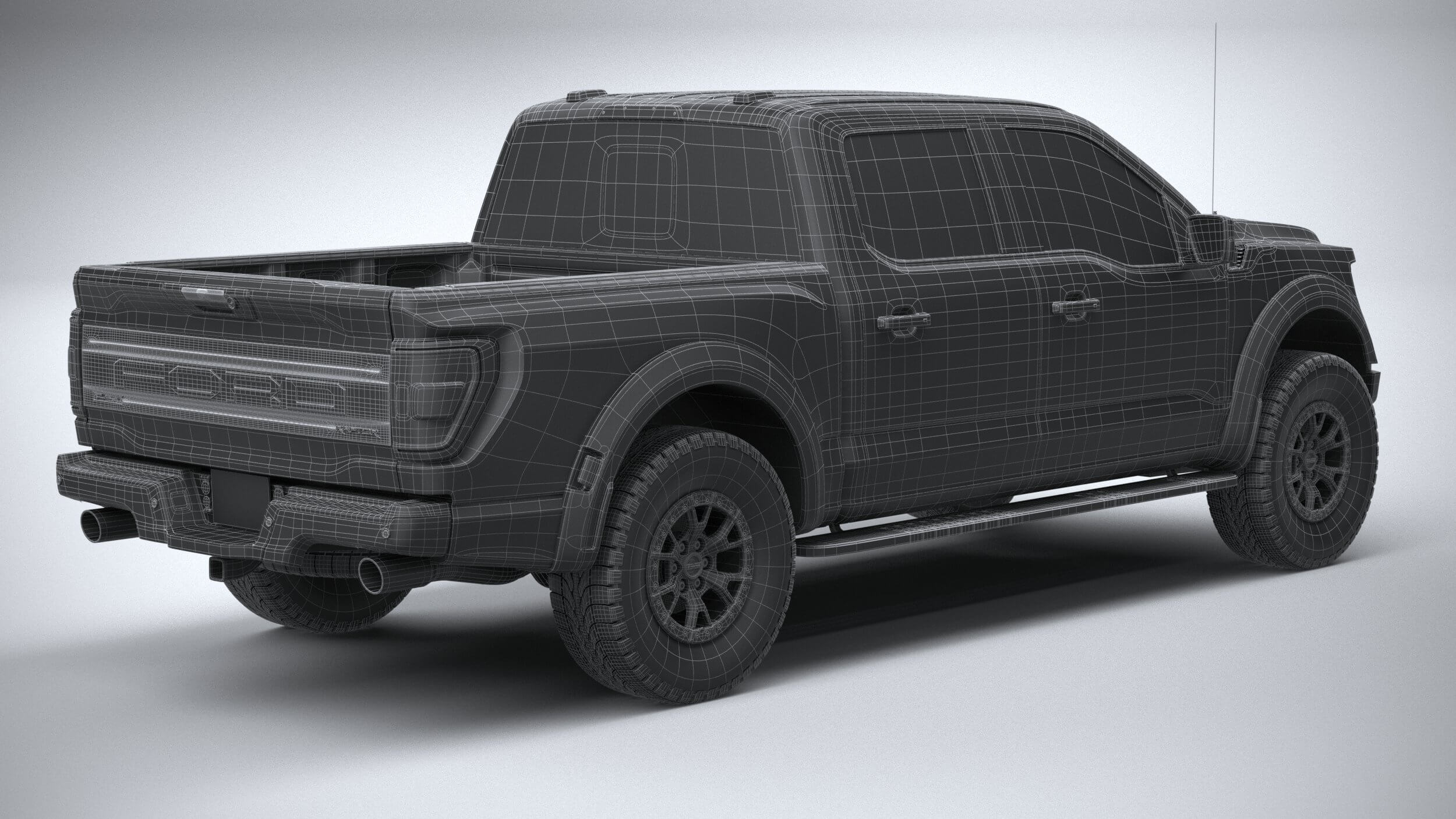 Ford Raptor Rendering Ford F-150 Raptor 2021 3D Model by SQUIR