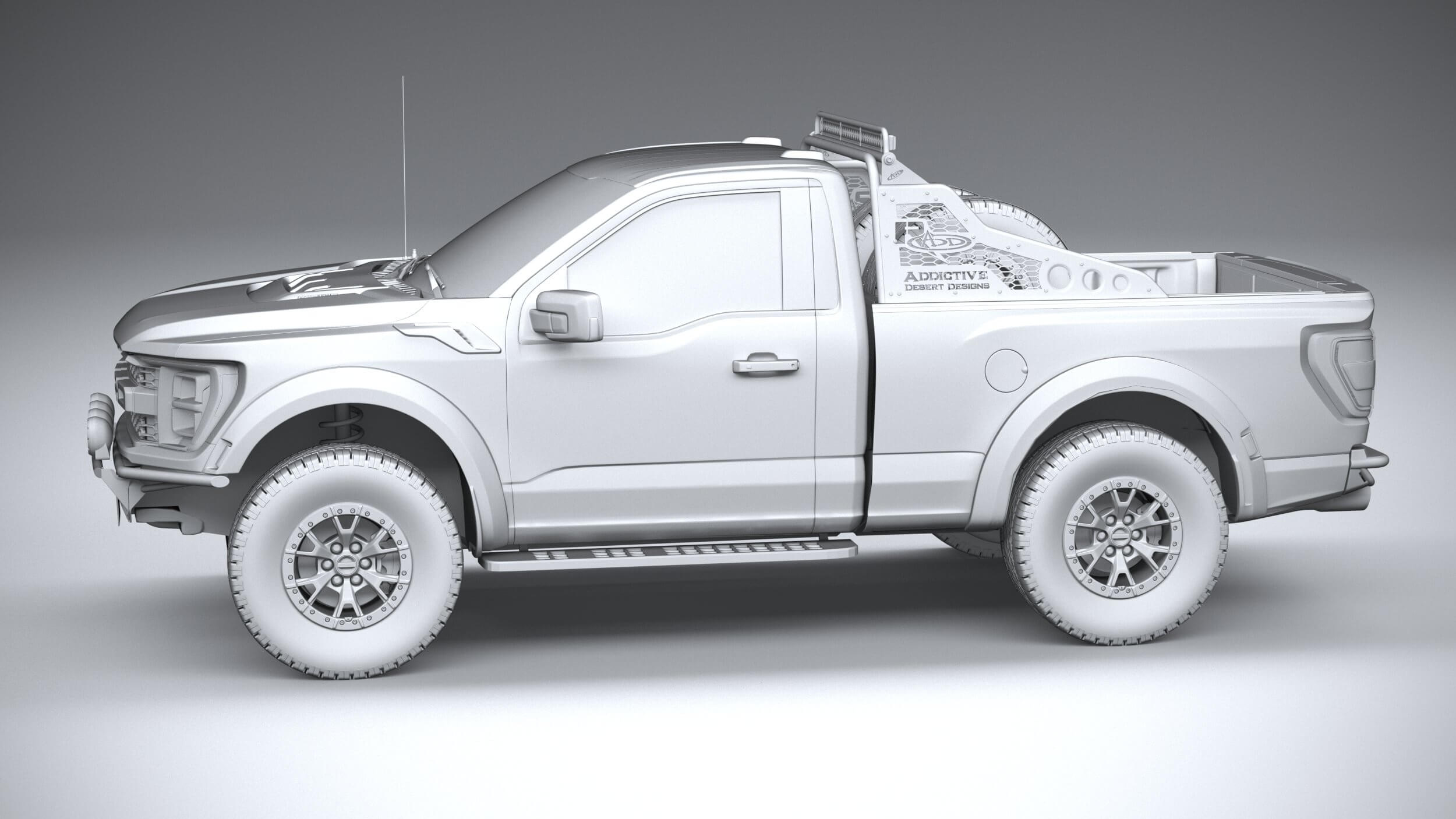 Ford F150 Raptor R 2023 Short - 3D Model by SQUIR