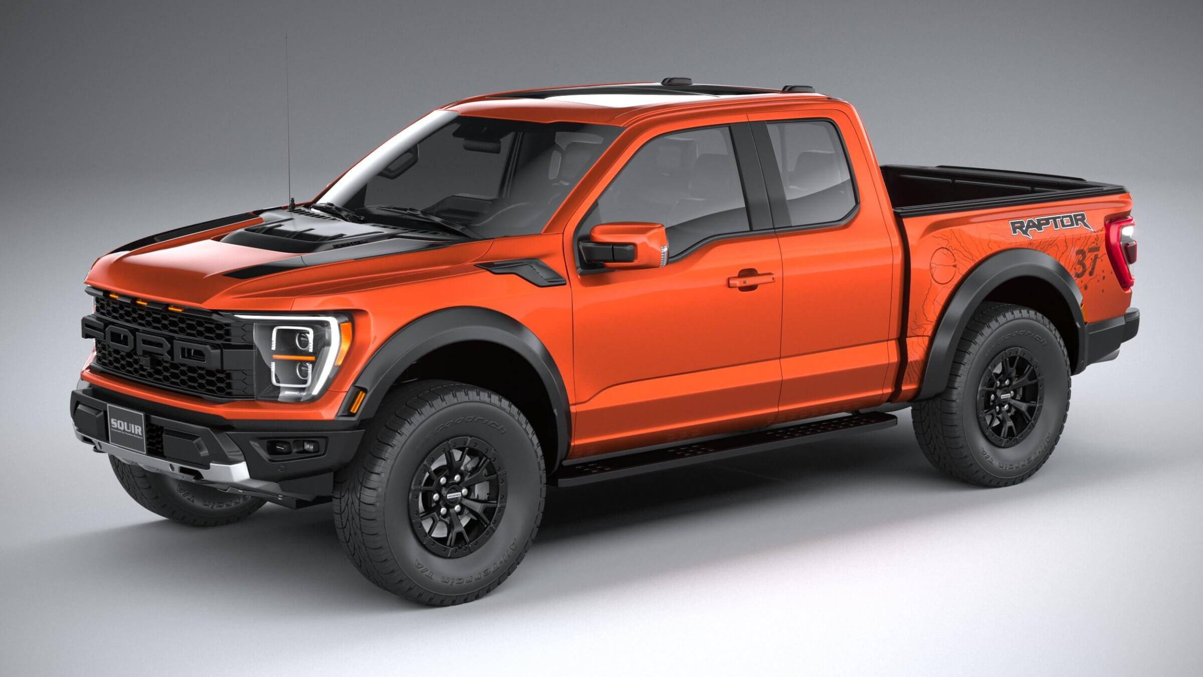 Ford F150 Raptor Super Cab 2022 - 3D Model by SQUIR