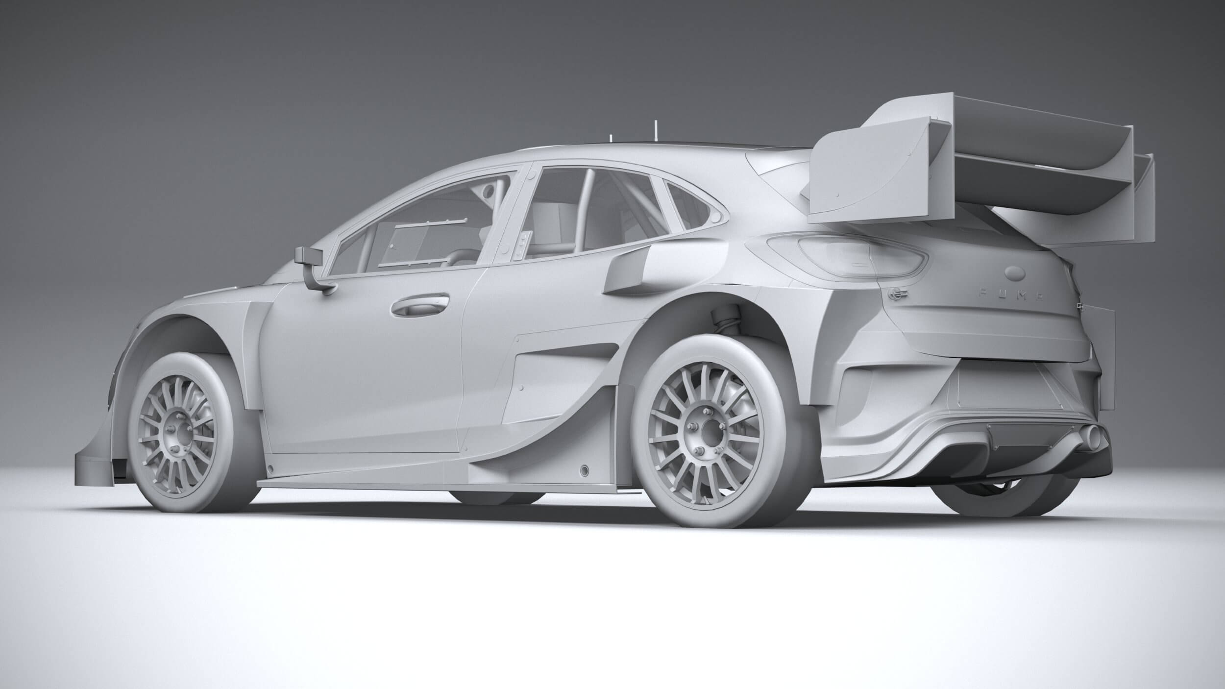 Ford Puma M-Sport WRC Hybrid Rally1 2022 Low Poly 3D Model by SQUIR