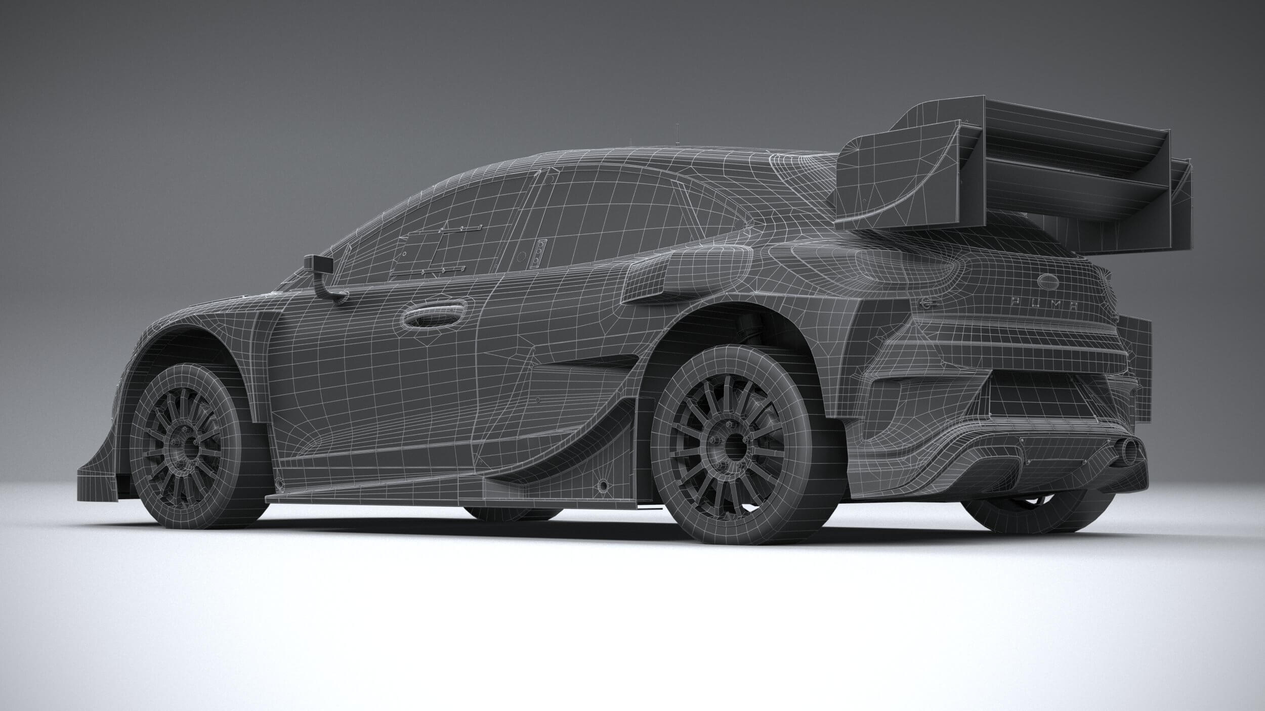 Ford Puma M-Sport WRC Hybrid Rally1 2022 Low Poly 3D Model by SQUIR