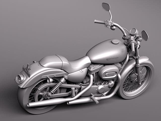 Мотоцикл Harley Davidson модель 3d