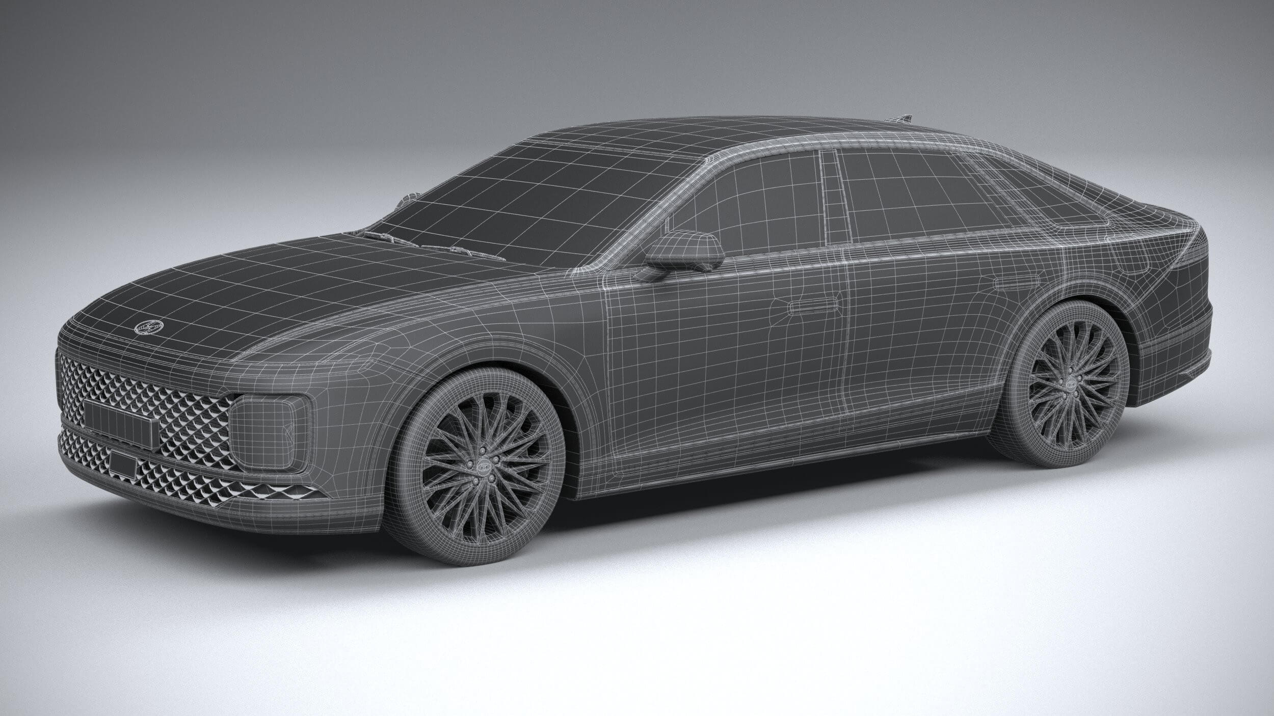Hyundai Grandeur 2023 - 3D Model by SQUIR
