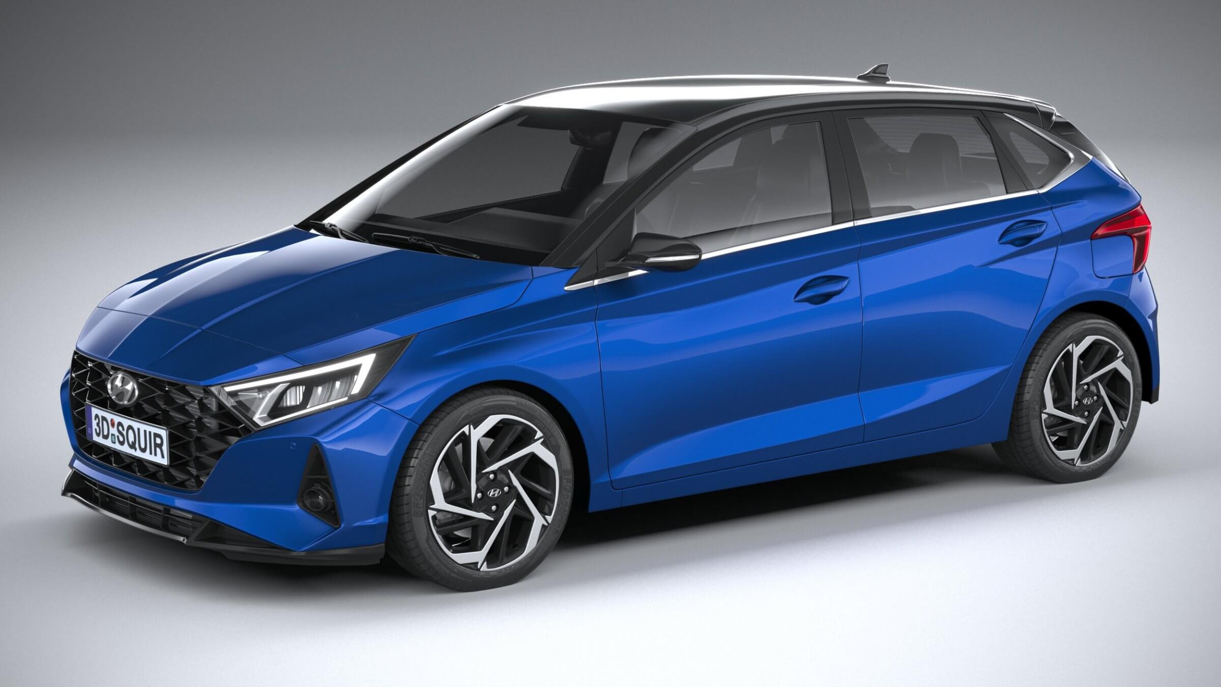 Hyundai I20 2021 3d Model